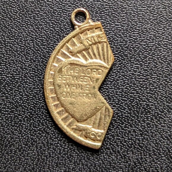 Jewelry - Vintage 14" GP  Princess Pride Creation Mizpah Half Coin